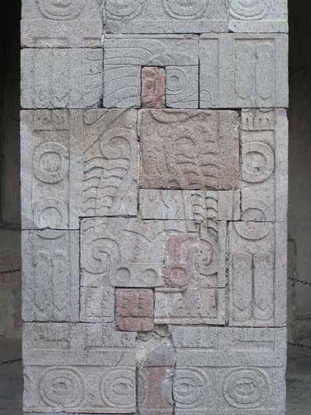 Tempel Mexiko Stadt der Götter Relief