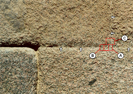Pyramiden von Gizeh - Granitblöcke Taltempel des Chefren